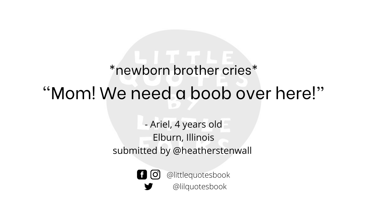 funny quote for newborn brother