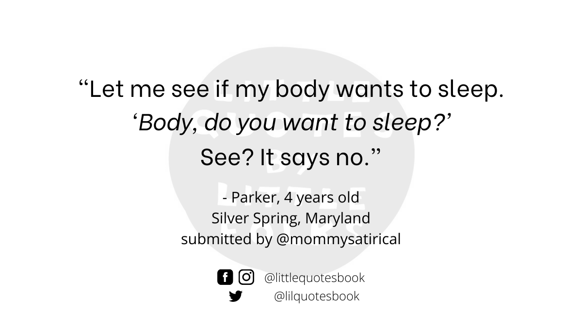 quote about kid sleep
