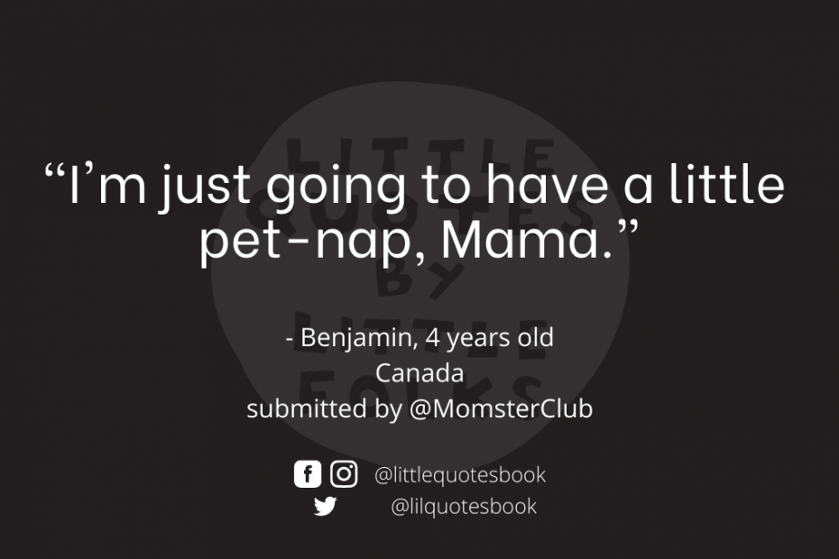 funny kid quote about naps
