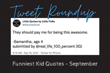 they should pay me for being this awesome funny kid quote white card on black field with tweet round up in blue